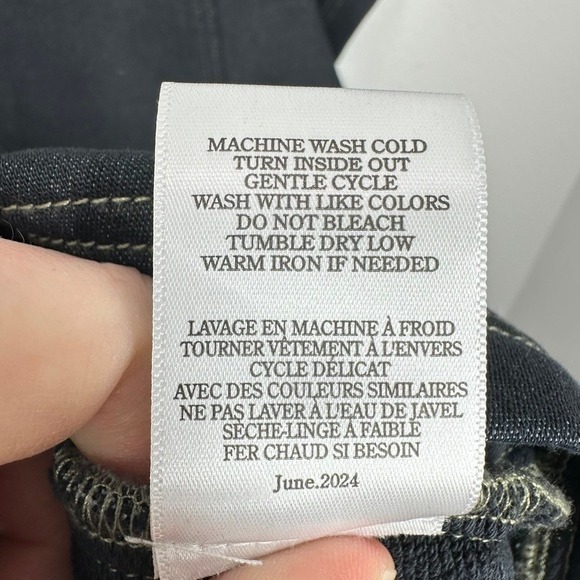 Z SUPPLY Elias Denim Romper‎ Black Button Front Short Sleeve Utility Size L NWT - Picture 9 of 9